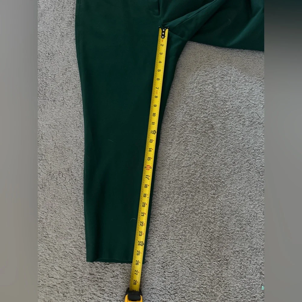 White House Black Market | Dark Green Slim Ankle Pants - Picture 4 of 9